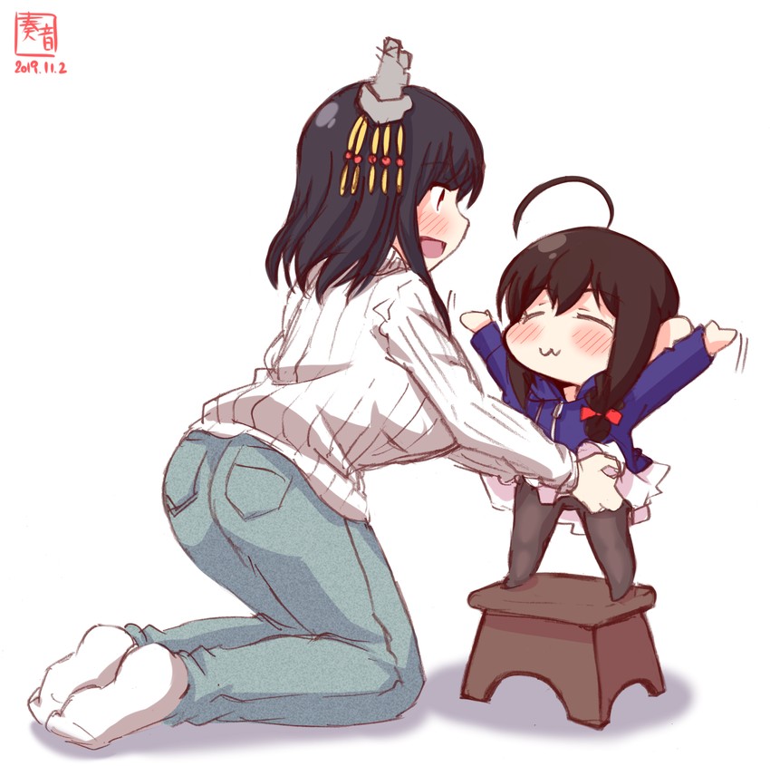 shigure and yamashiro (kantai collection) drawn by kanon_(kurogane_knights)
