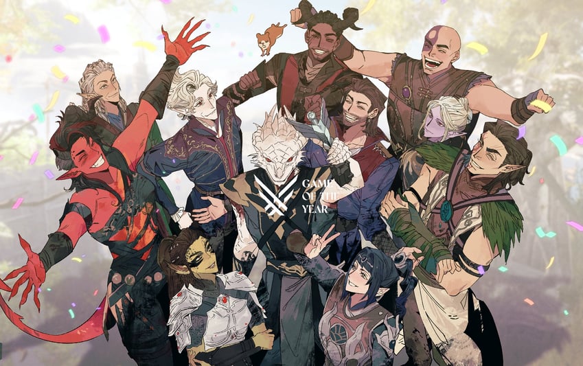 shadowheart, astarion, karlach, halsin, lae'zel, and 7 more (dungeons & dragons and 2 more) drawn by biantaishi1