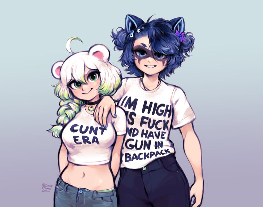 laimu and snuffy (indie virtual youtuber and 1 more) drawn by bestfriendforever