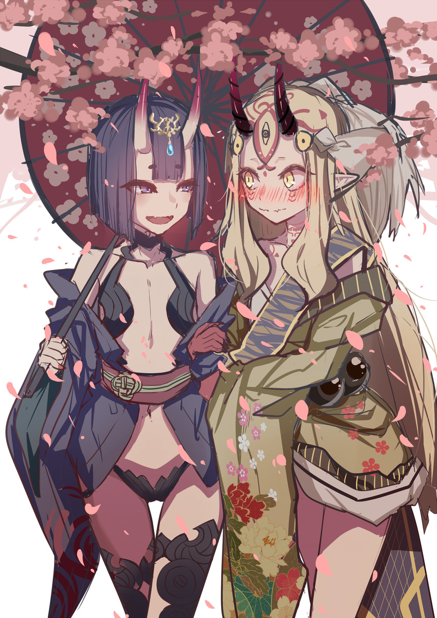 shuten douji and ibaraki douji (fate and 1 more) drawn by aie