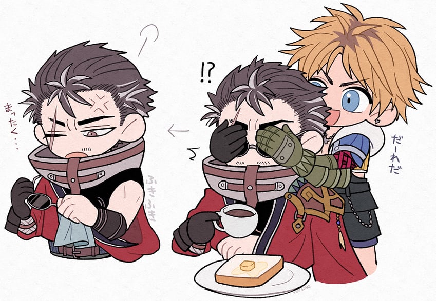tidus and auron (final fantasy and 1 more) drawn by ttnoooo