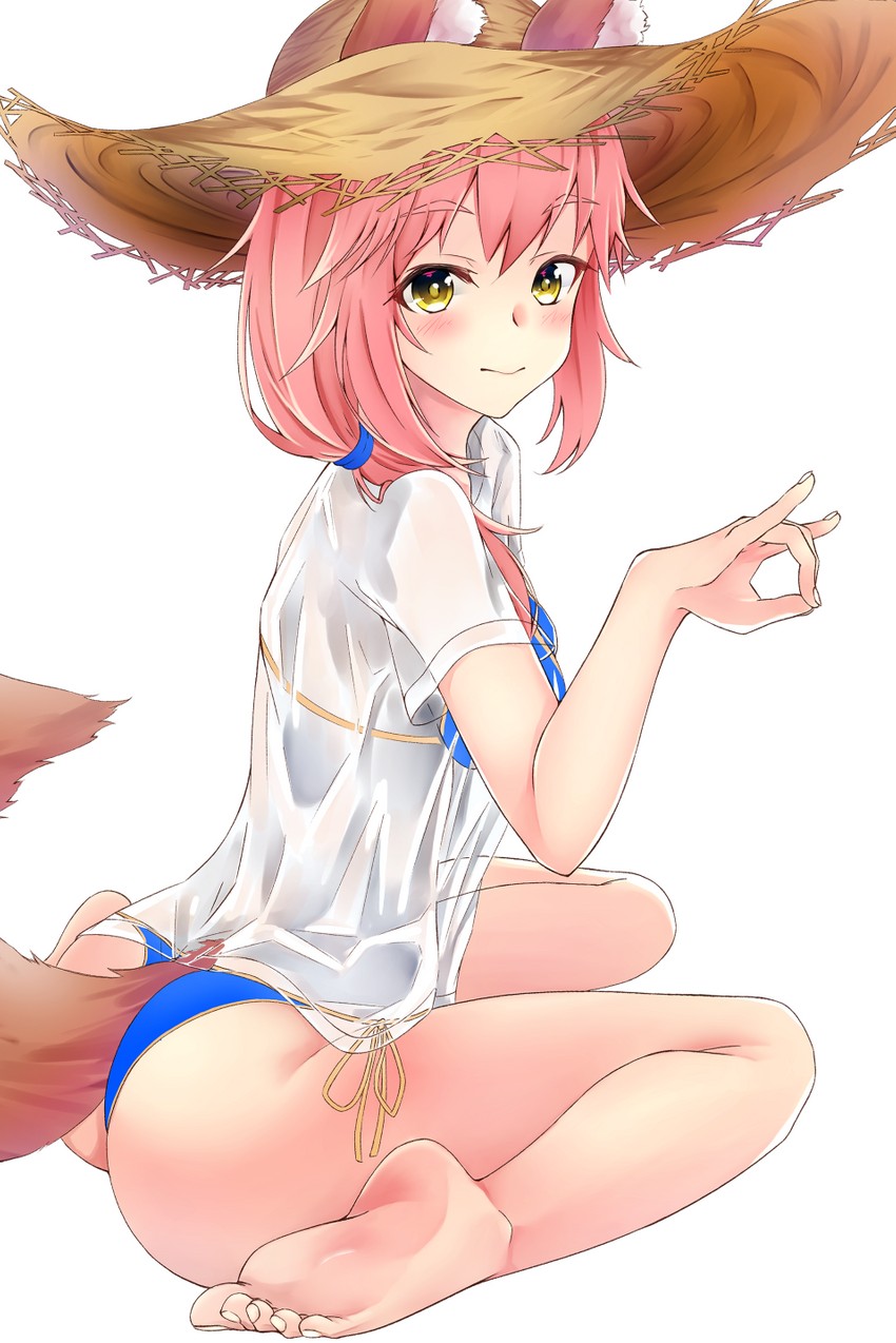 tamamo and tamamo no mae (fate and 1 more) drawn by sashimi_nasu