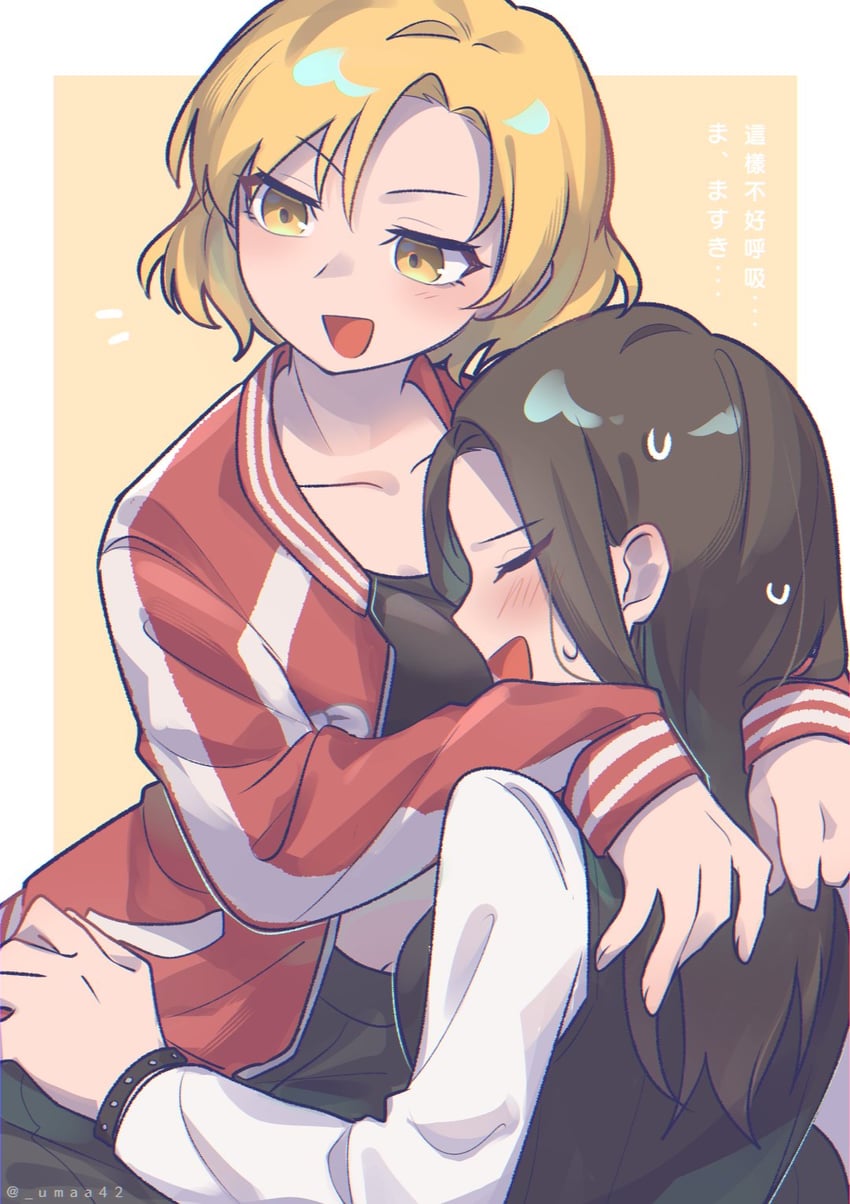 wakana rei and sato masuki (bang dream!) drawn by umaa42