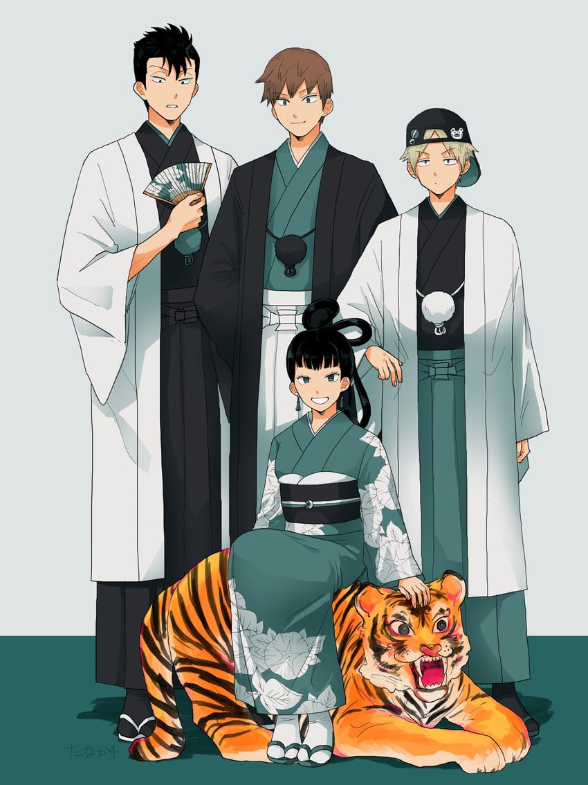 arafune tetsuji, kagami rin, hokari atsushi, and hanzaki yoshito (world trigger) drawn by rism02682