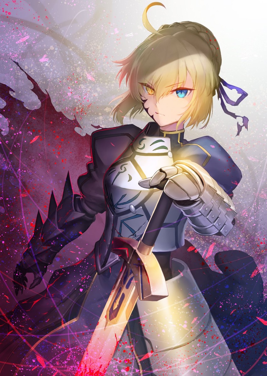 artoria pendragon, saber, and saber alter (fate and 2 more) drawn by nakamura_eight