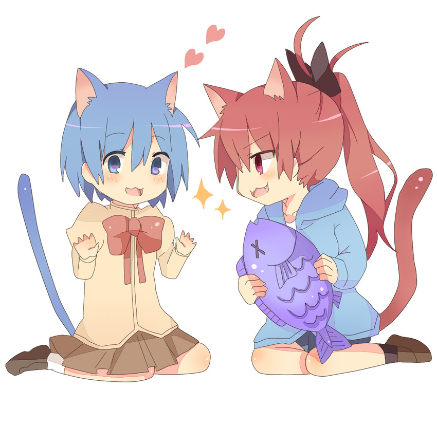 miki sayaka and sakura kyoko (mahou shoujo madoka magica) drawn by ichihashi