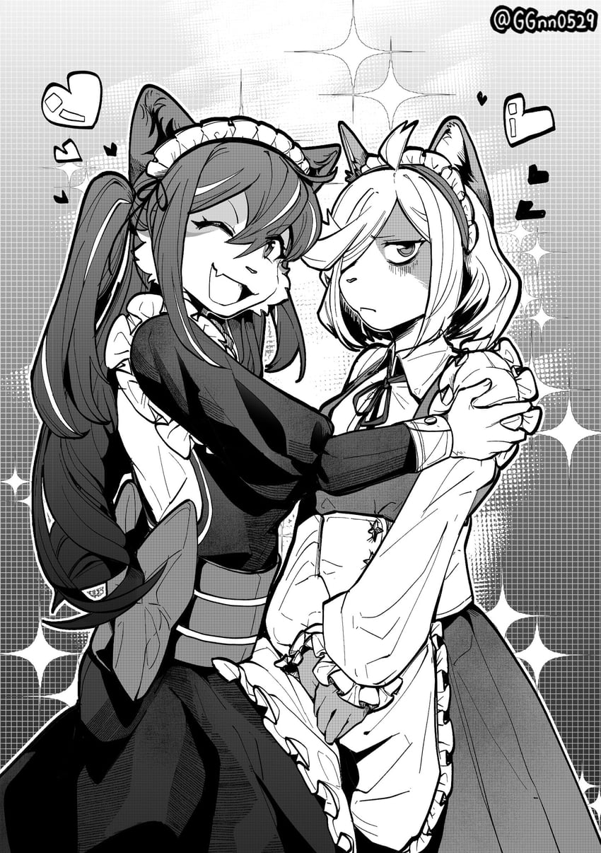 akoya matama and anemo nemo (mahou shoujo ni akogarete) drawn by guagua977