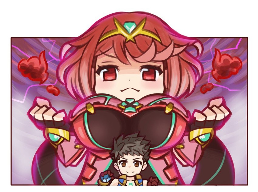 pyra and rex (pokemon and 3 more) drawn by ma2acworks
