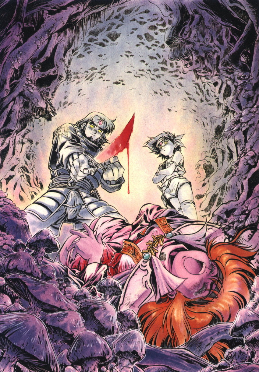 lina inverse, erisiel vrumugun, and lantz (slayers) drawn by araizumi_rui