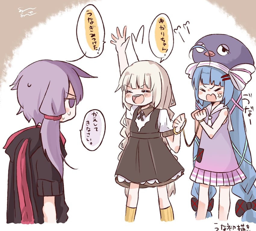 yuzuki yukari, kizuna akari, and otomachi una (vocaloid and 2 more) drawn by shimashiro_itsuki