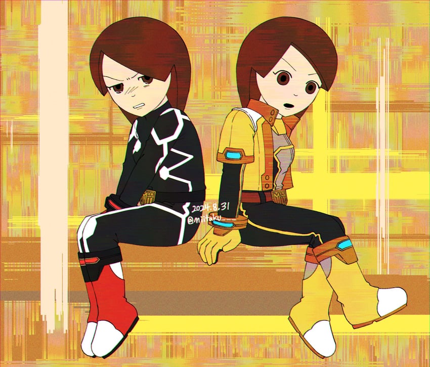 mii and mii gunner (super smash bros. and 1 more) drawn by miitaku
