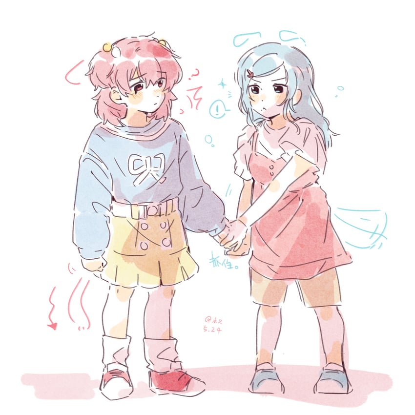 momoi airi and hinomori shizuku (project sekai) drawn by woodonly