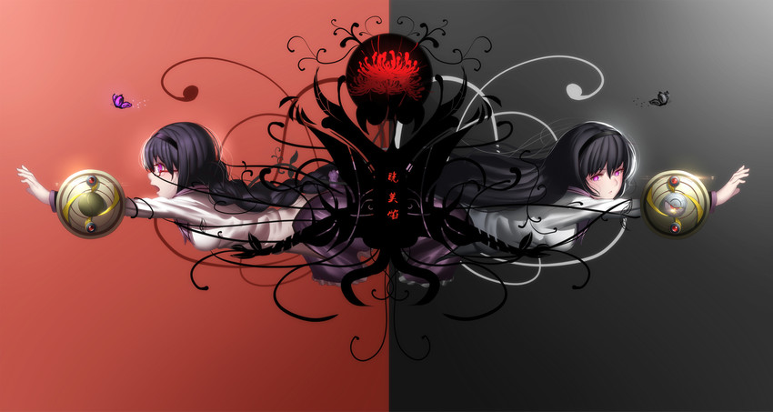 akemi homura (mahou shoujo madoka magica and 1 more) drawn by hk_(hk)