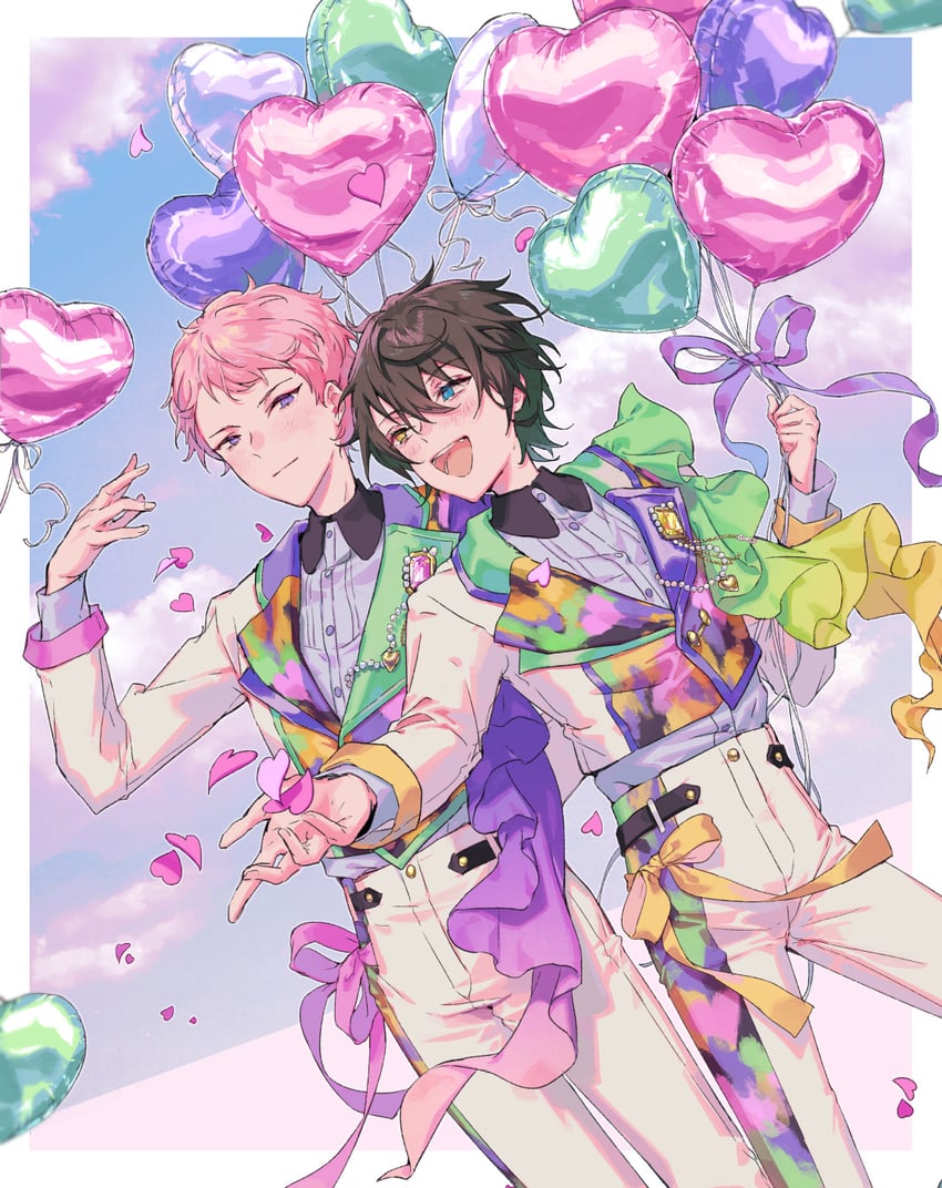 kagehira mika and itsuki shu (ensemble stars!) drawn by yutsumoe