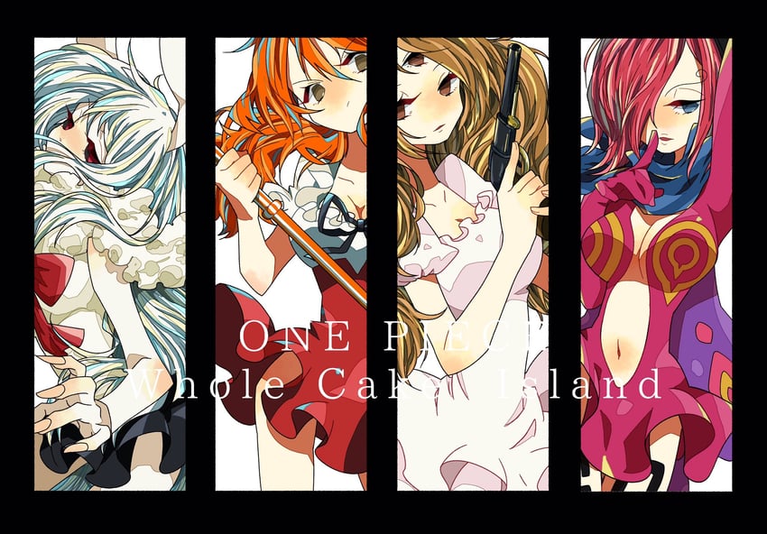 nami, carrot, charlotte pudding, and vinsmoke reiju (one piece) drawn by noise_pp