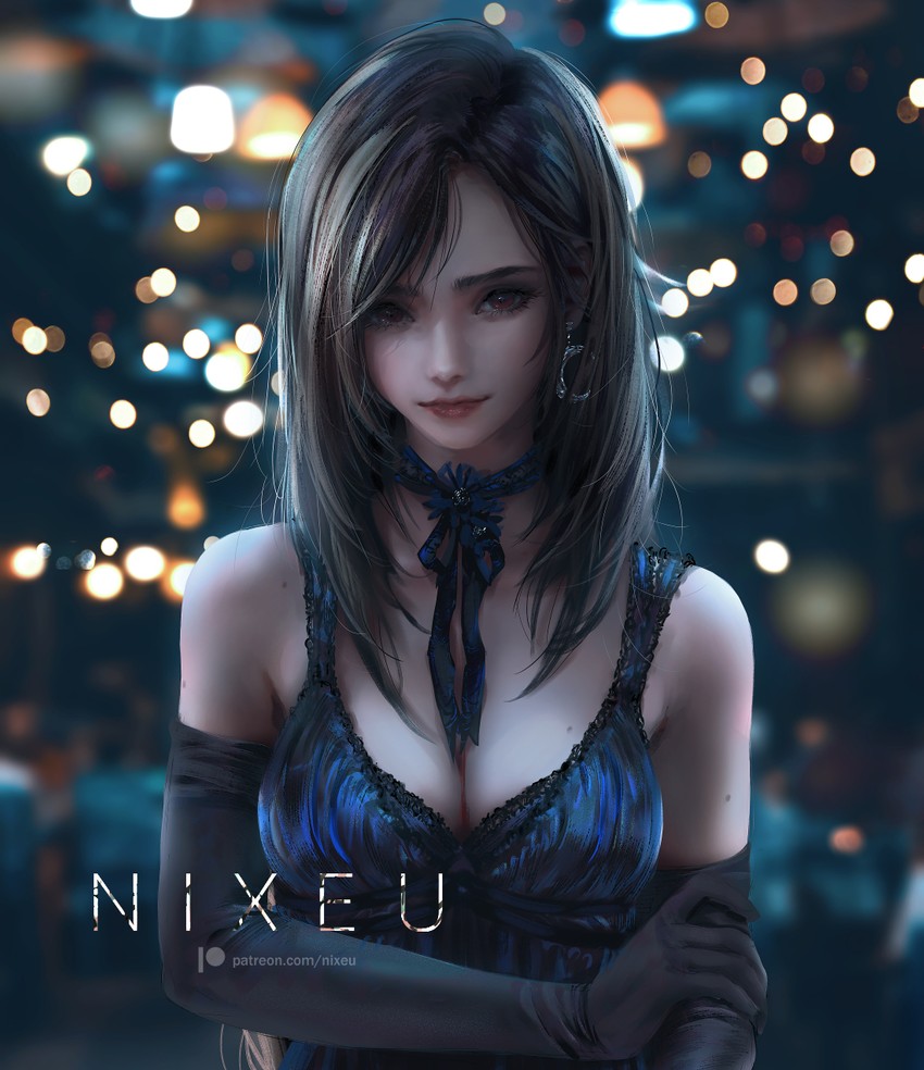tifa lockhart (final fantasy and 2 more) drawn by nixeu