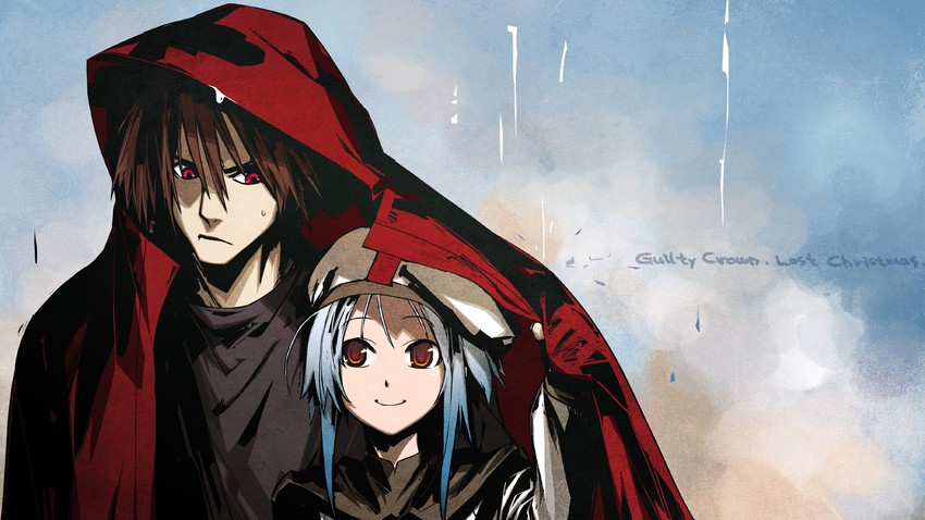carol and scrooge (guilty crown and 1 more) drawn by chuuou_higashiguchi