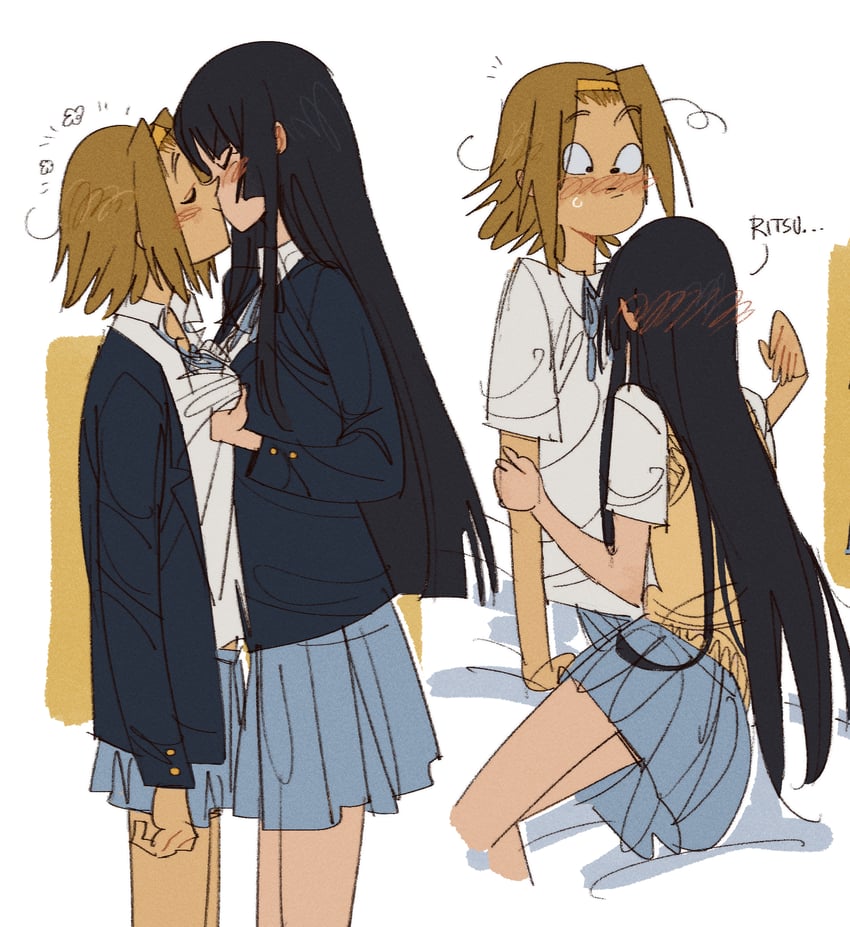 akiyama mio and tainaka ritsu (k-on!) drawn by gutalalaman