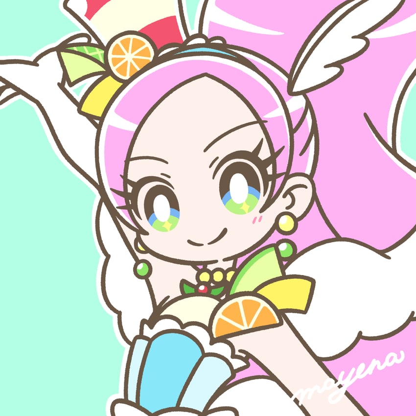 kirahoshi ciel and cure parfait (precure and 1 more) drawn by mayena