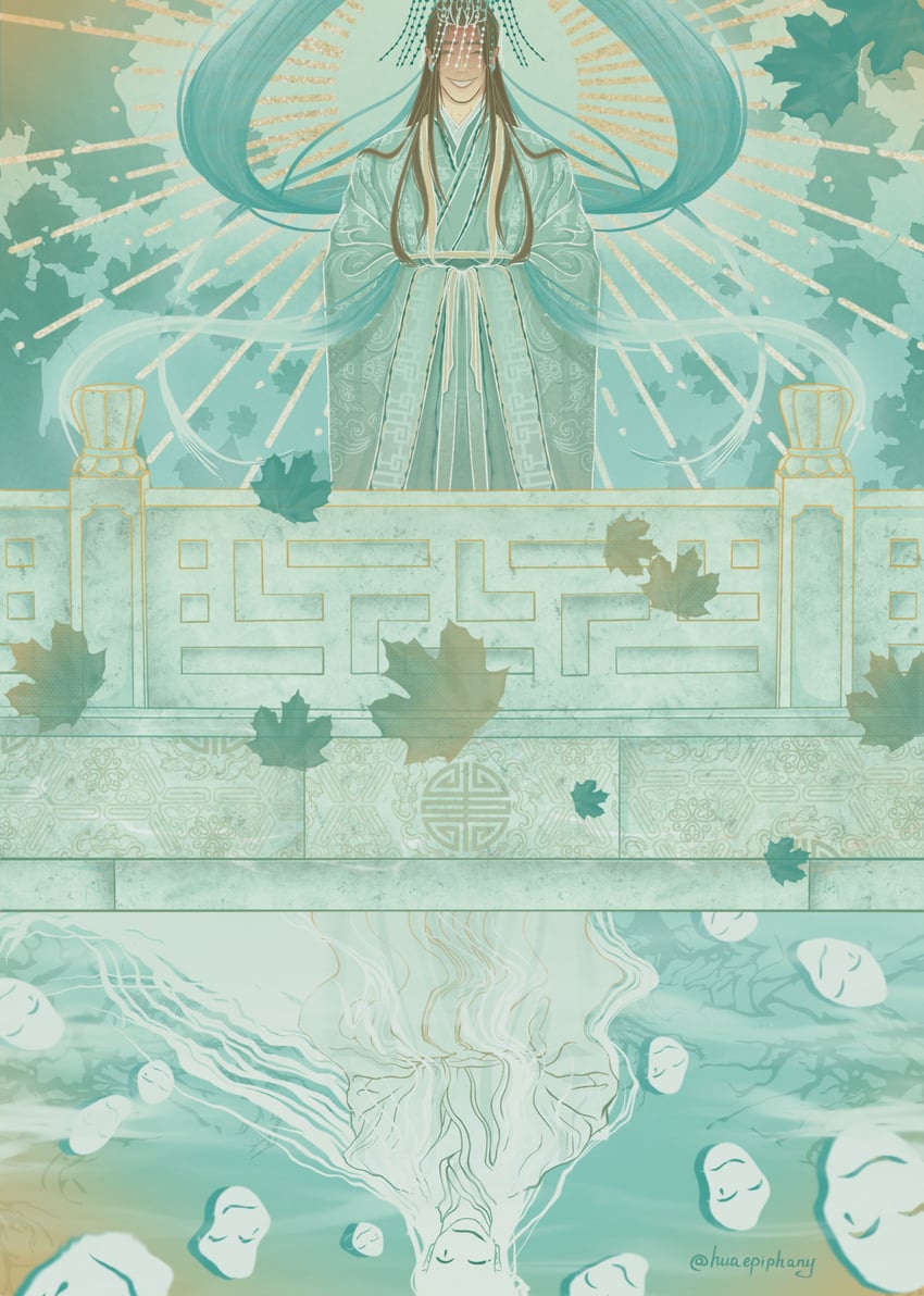 jun wu and bai wuxiang (tianguan cifu) drawn by huaepiphany