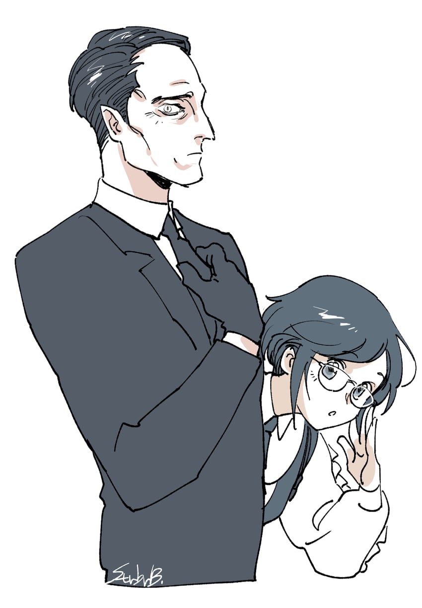 fukurai azami and tomiiri junzo (toshi densetsu kaitai center) drawn by ichigo_beeru