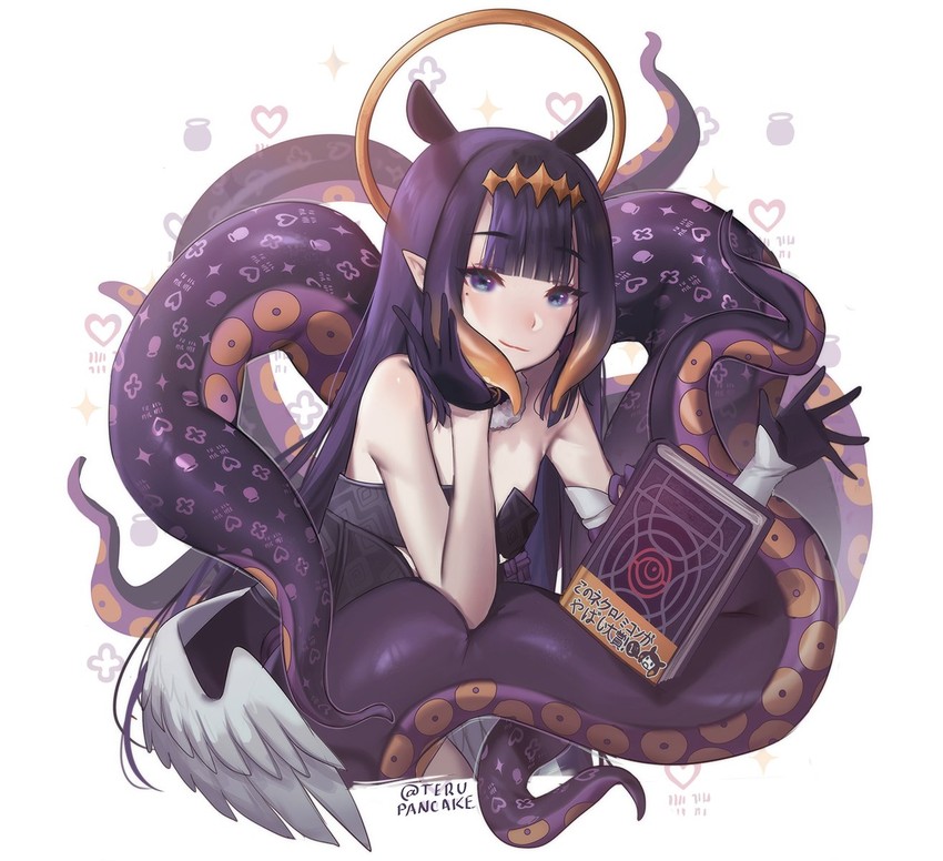 ninomae ina'nis and ao-chan (hololive and 1 more) drawn by terupancake