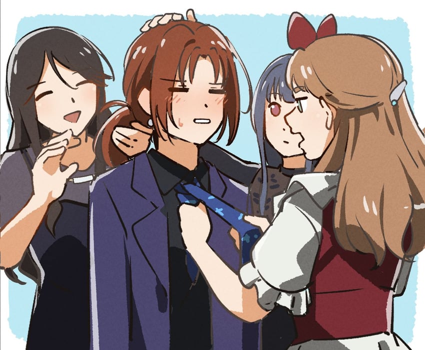 yoroizuka mizore, kasaki nozomi, nakagawa natsuki, and yoshikawa yuuko (hibike! euphonium) drawn by fuyuhino