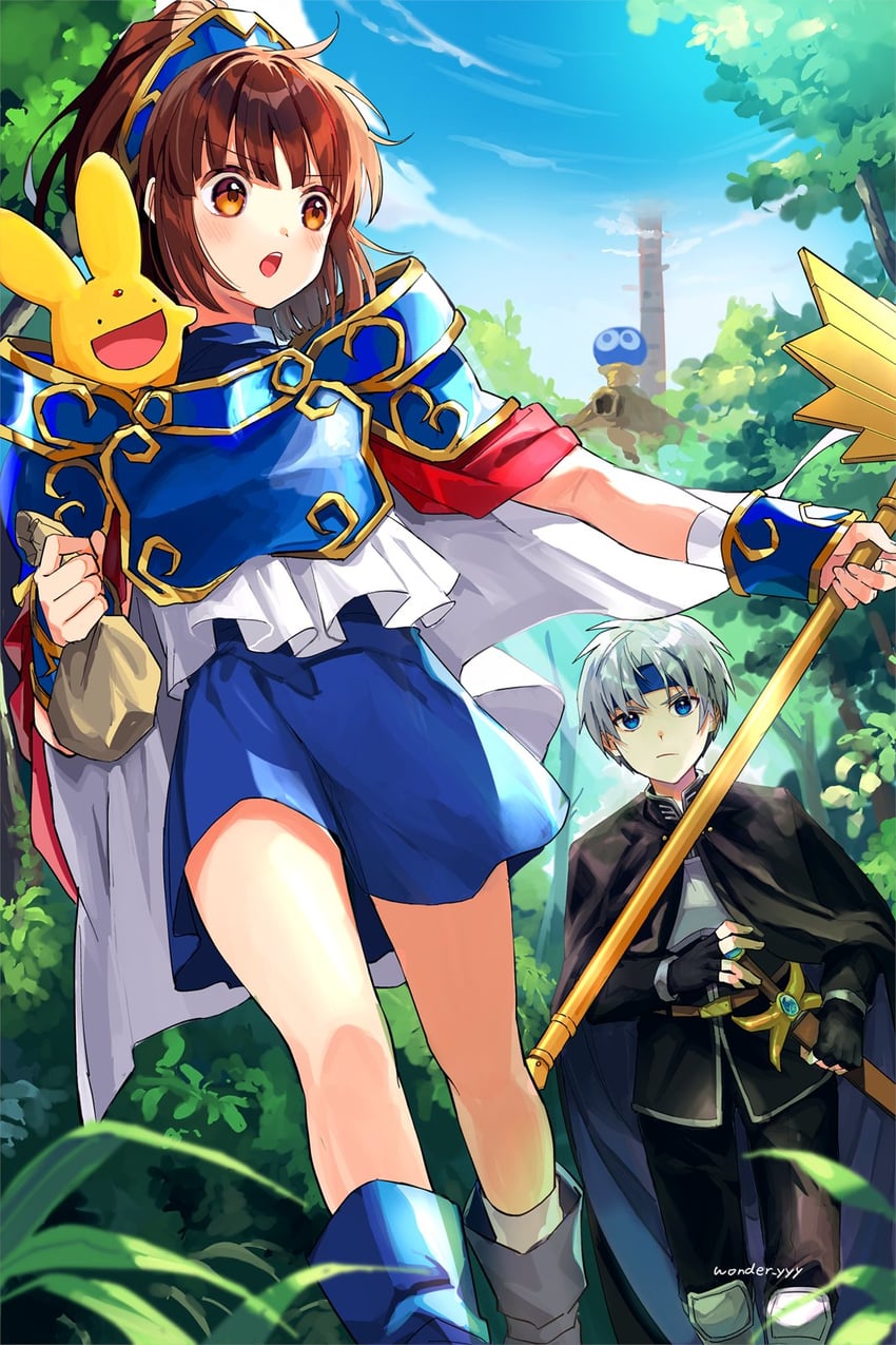 arle nadja, puyo, carbuncle, and schezo wegey (puyopuyo and 1 more) drawn by kuroda_(kuro_yyy)