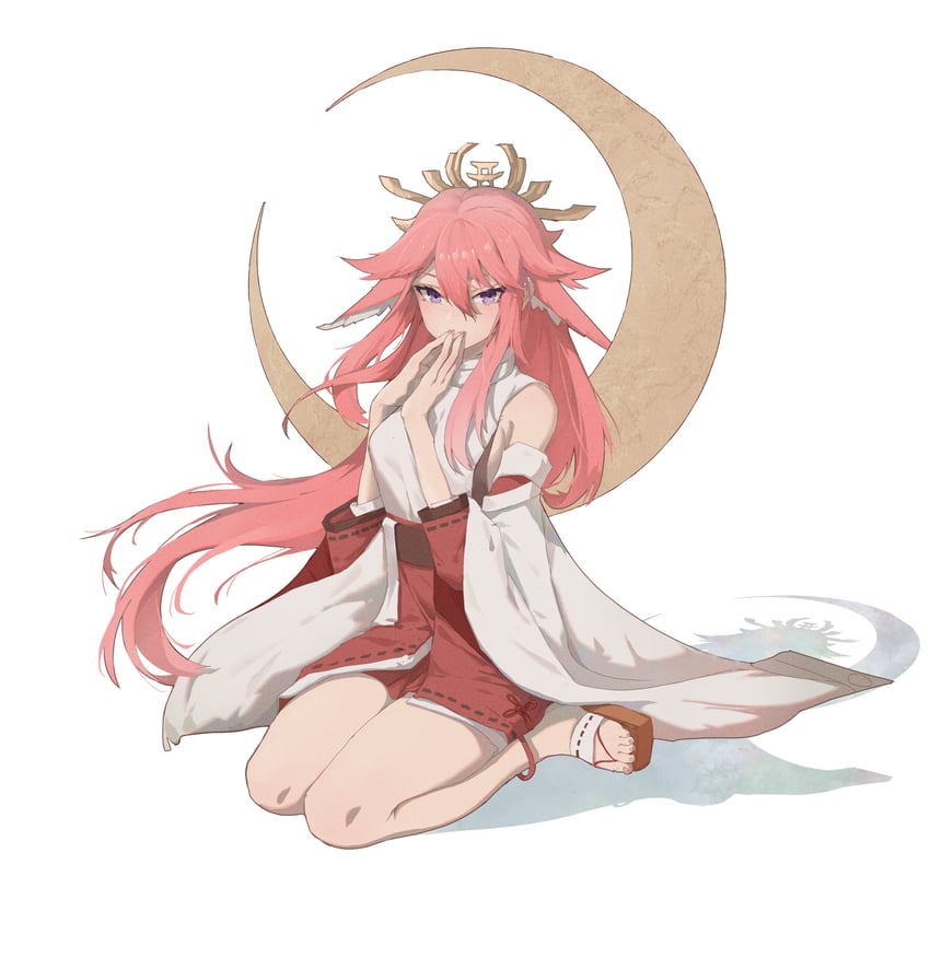 yae miko (genshin impact) drawn by ningmeng_chamao