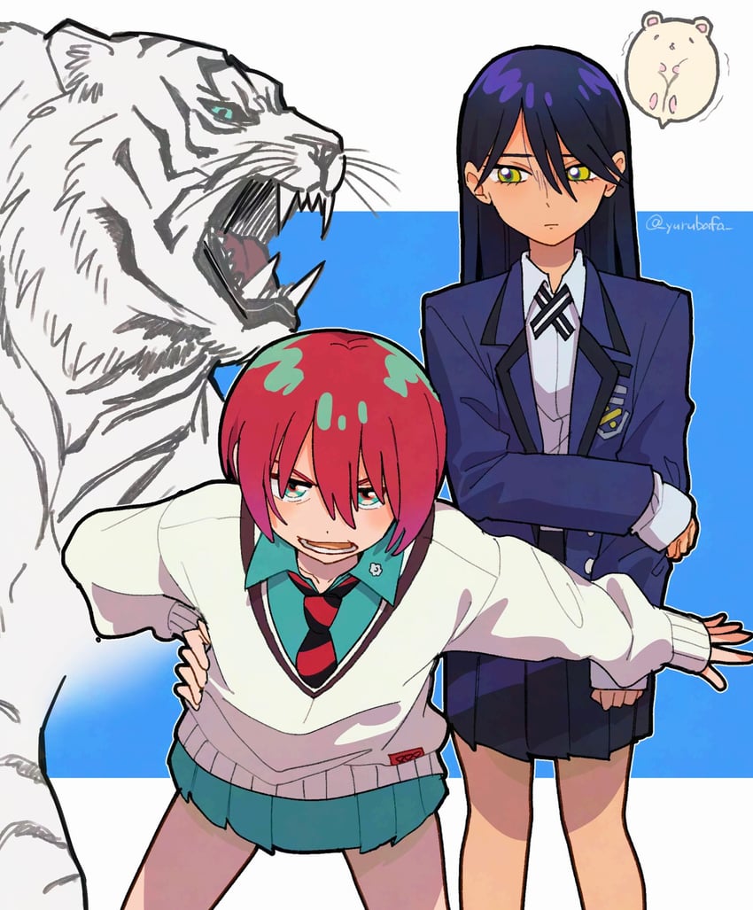 amate yuzuriha and nyaan (gundam and 1 more) drawn by bafarin