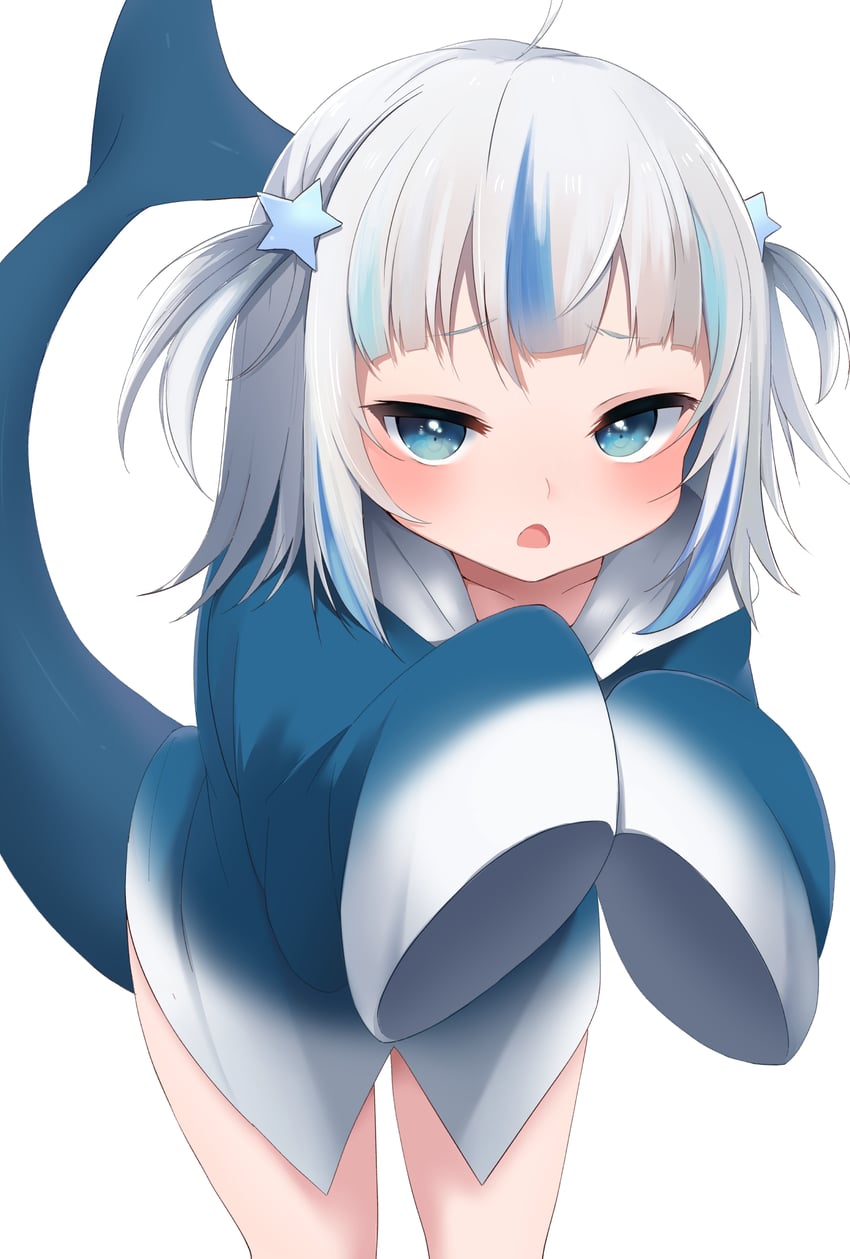 gawr gura (hololive and 1 more) drawn by shuka_(imagesyurrrr)
