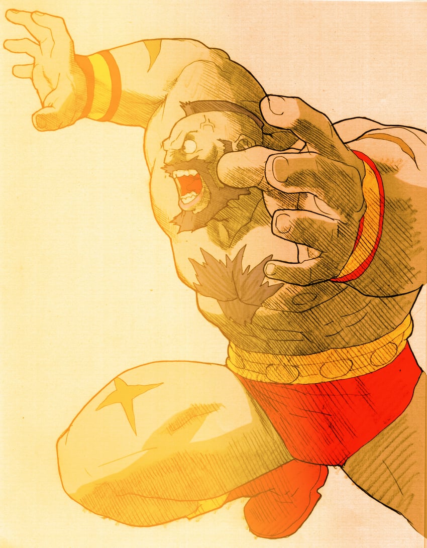zangief (street fighter and 4 more) drawn by bengus