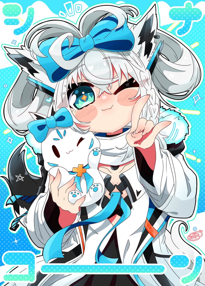 shirakami fubuki and sukonbu (hololive) drawn by sakuramochi_(sakura_frappe)