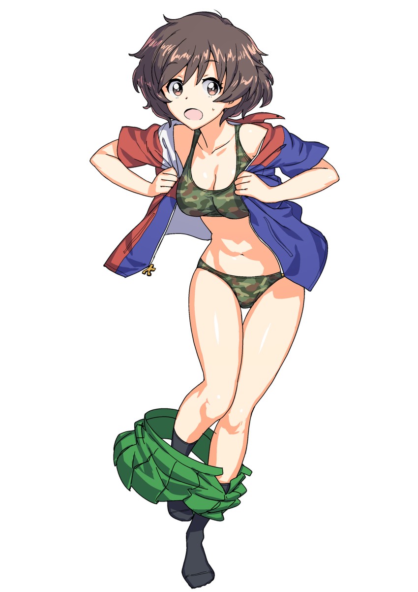 akiyama yukari (girls und panzer) drawn by onsen_tamago_(hs_egg)