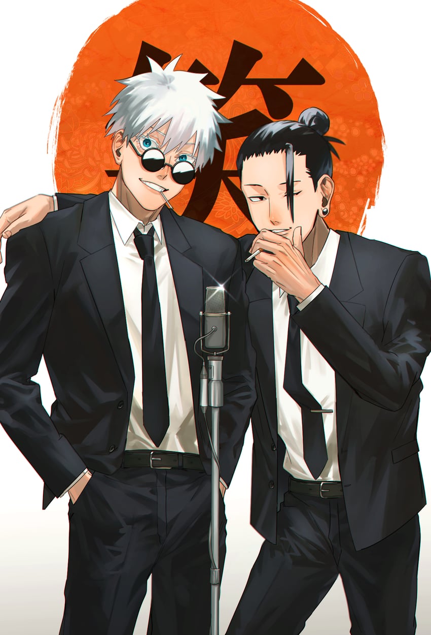 gojou satoru and getou suguru (jujutsu kaisen) drawn by mirin_(coene65)