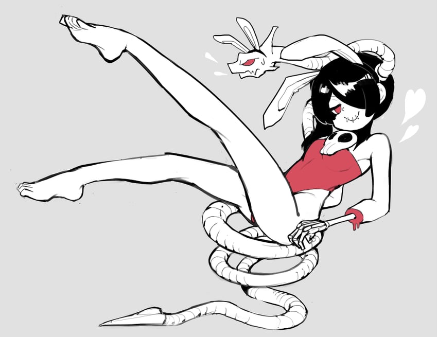 squigly and leviathan (skullgirls) drawn by sheep_(ss-she-ep)