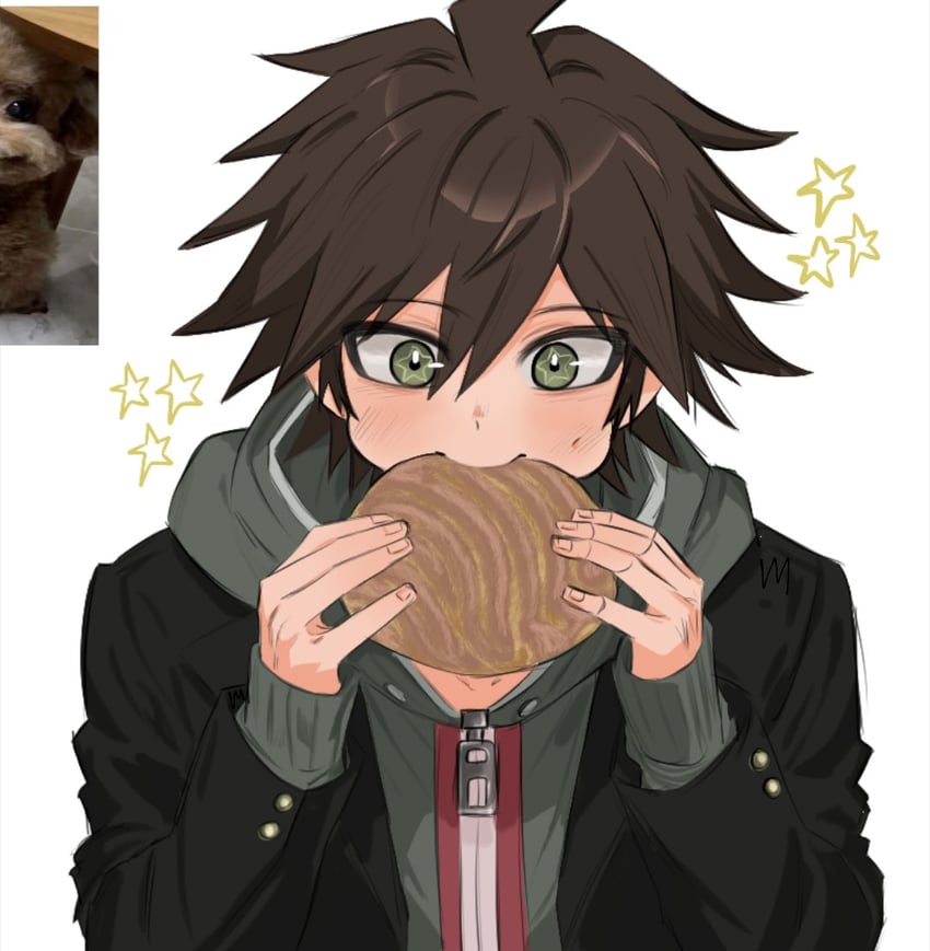 naegi makoto (danganronpa and 1 more) drawn by veggiemist