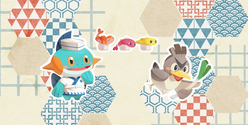 tatsugiri, farfetch'd, and marshtomp (pokemon and 1 more)