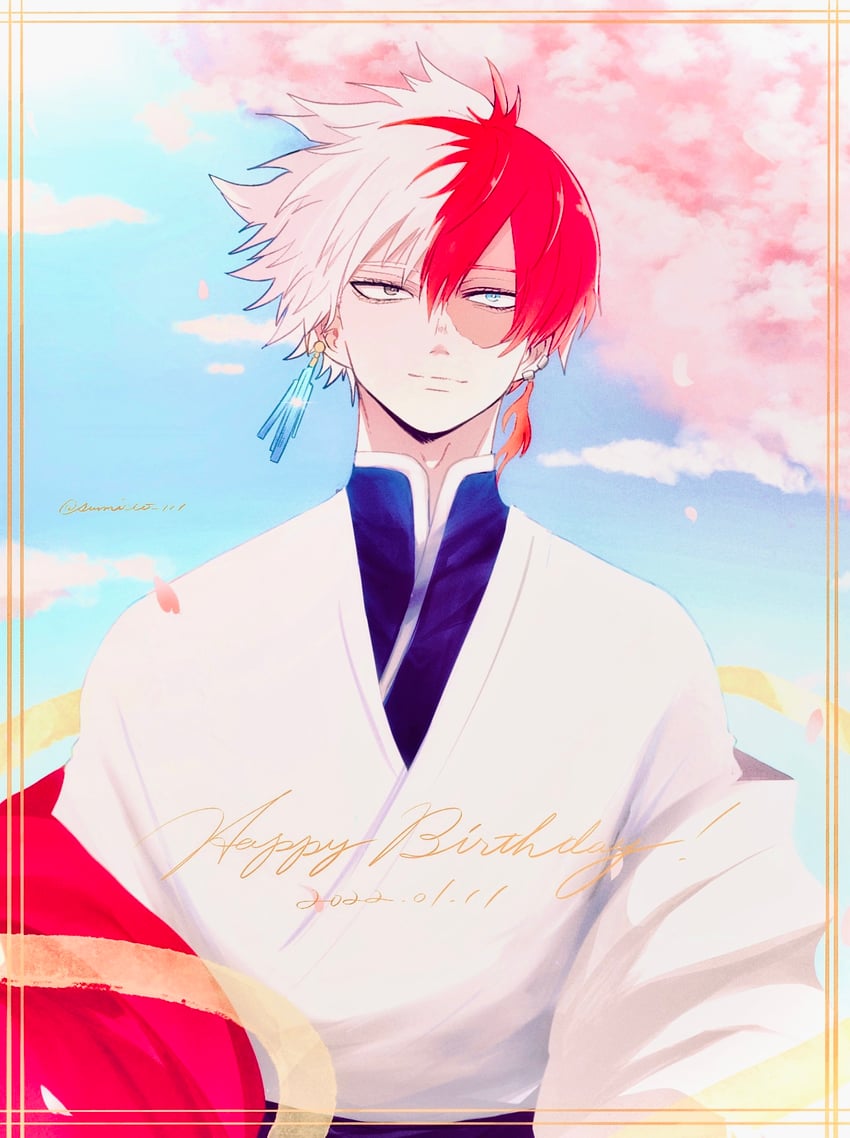 todoroki shoto (boku no hero academia) drawn by sumicco_111