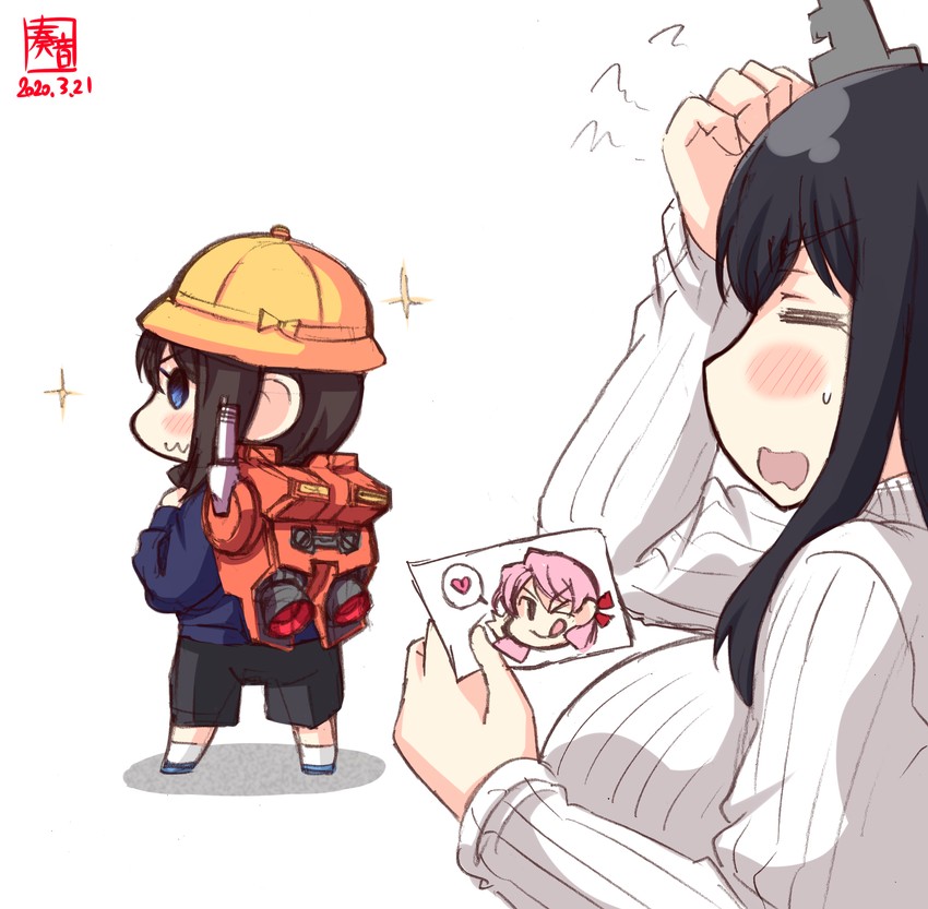 shigure, akashi, yamashiro, and powered gm (kantai collection and 2 more) drawn by kanon_(kurogane_knights)
