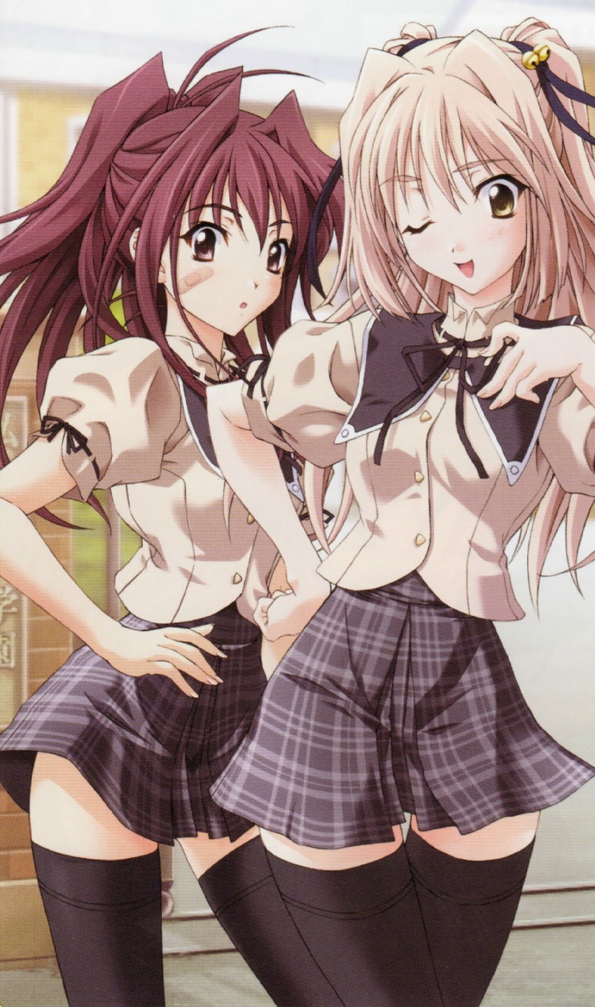 fujiwara miyabi and hanamatsuri karin (memories off and 1 more) drawn by koshimizu_takayuki