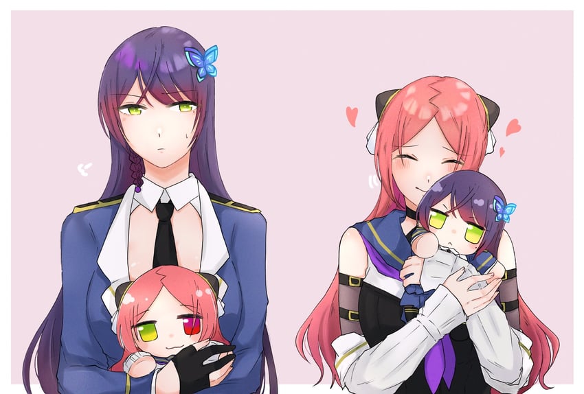 funada kiito and shiba tomoshibi (assault lily) drawn by nigari_(ngari_0115)