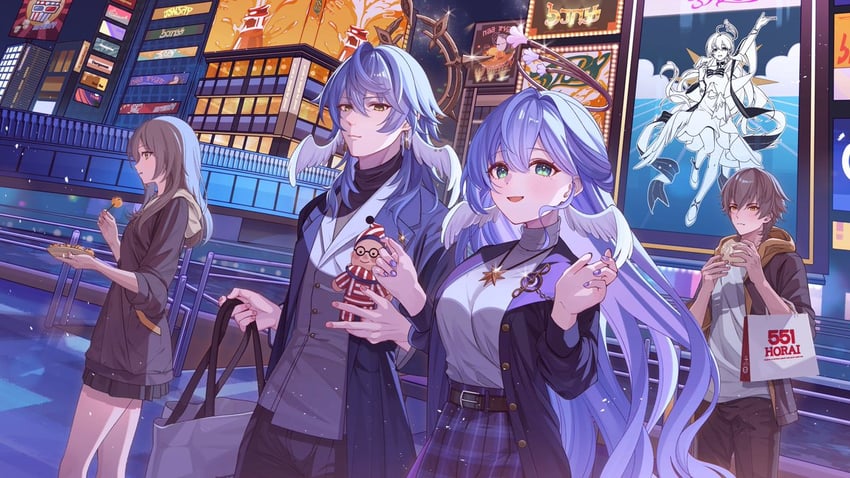 trailblazer, stelle, caelus, robin, and sunday (honkai and 1 more) drawn by camunekoz