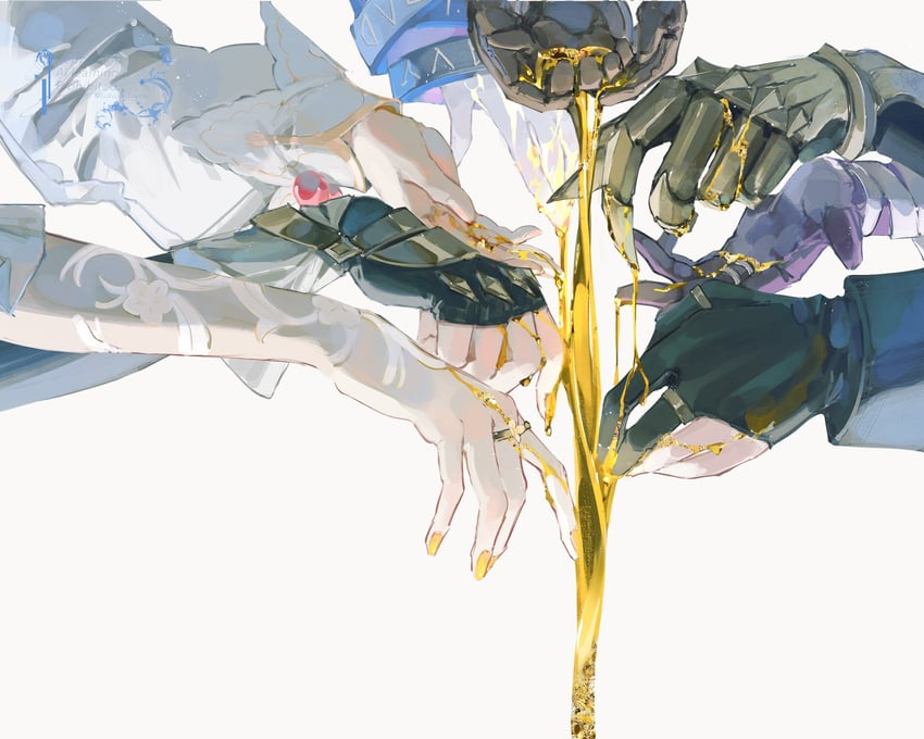 castorice, mydei, aglaea, cyrene, cipher, and 5 more (honkai and 1 more) drawn by bai_zhong