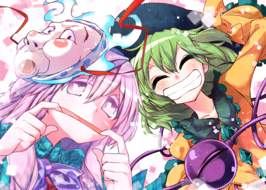 komeiji koishi and hata no kokoro (touhou) drawn by hokuto_(scichil)