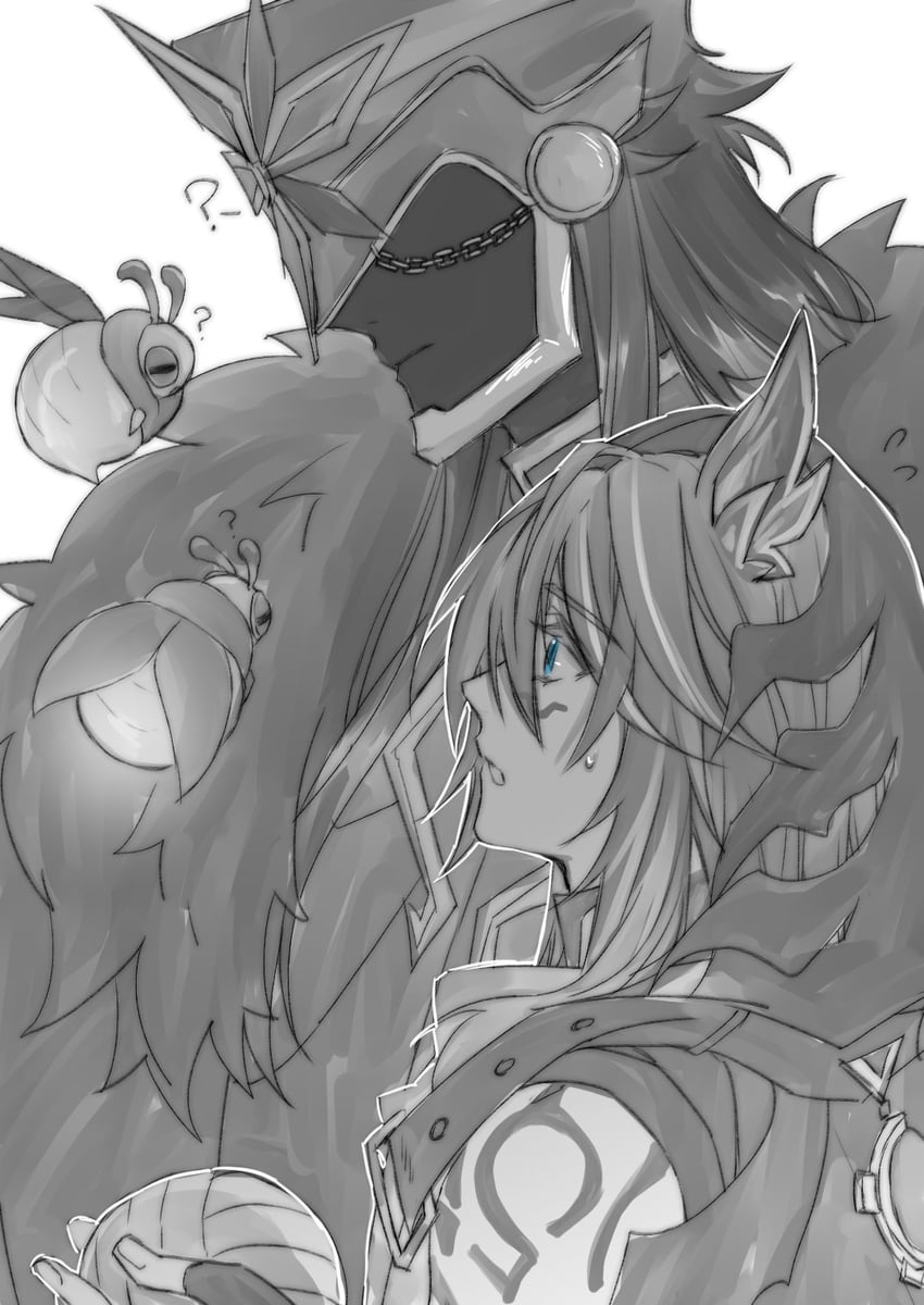 ororon and capitano (genshin impact) drawn by fujiharareika