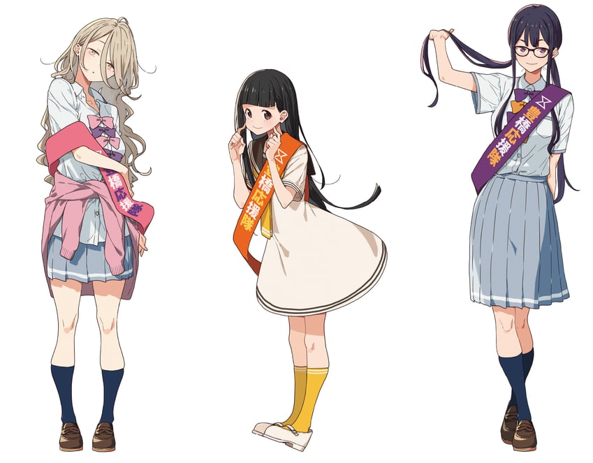 nukumizu kaju, shikiya yumeko, and tsukinoki koto (make heroine ga oo sugiru!)