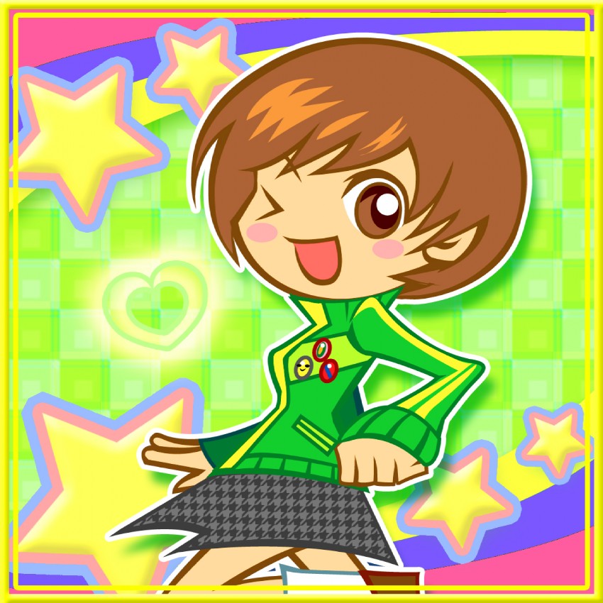 satonaka chie (persona and 1 more) drawn by chinchikooru_(pixiv)