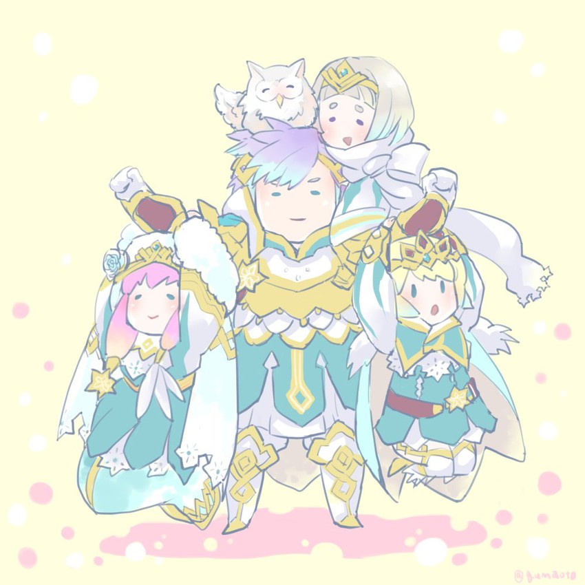 fjorm, feh, gunnthra, ylgr, and hrid (fire emblem and 1 more) drawn by qumaoto