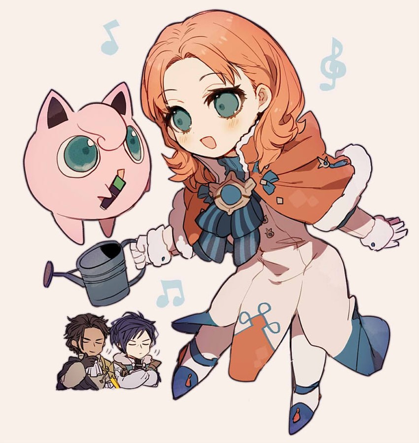 jigglypuff, claude von riegan, felix hugo fraldarius, and annette fantine dominic (pokemon and 2 more) drawn by suke_(mo8460)